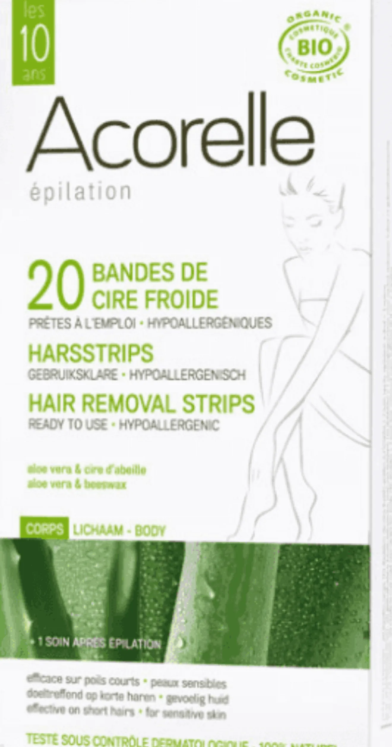 Bandes de Cire Froide Corps Bio