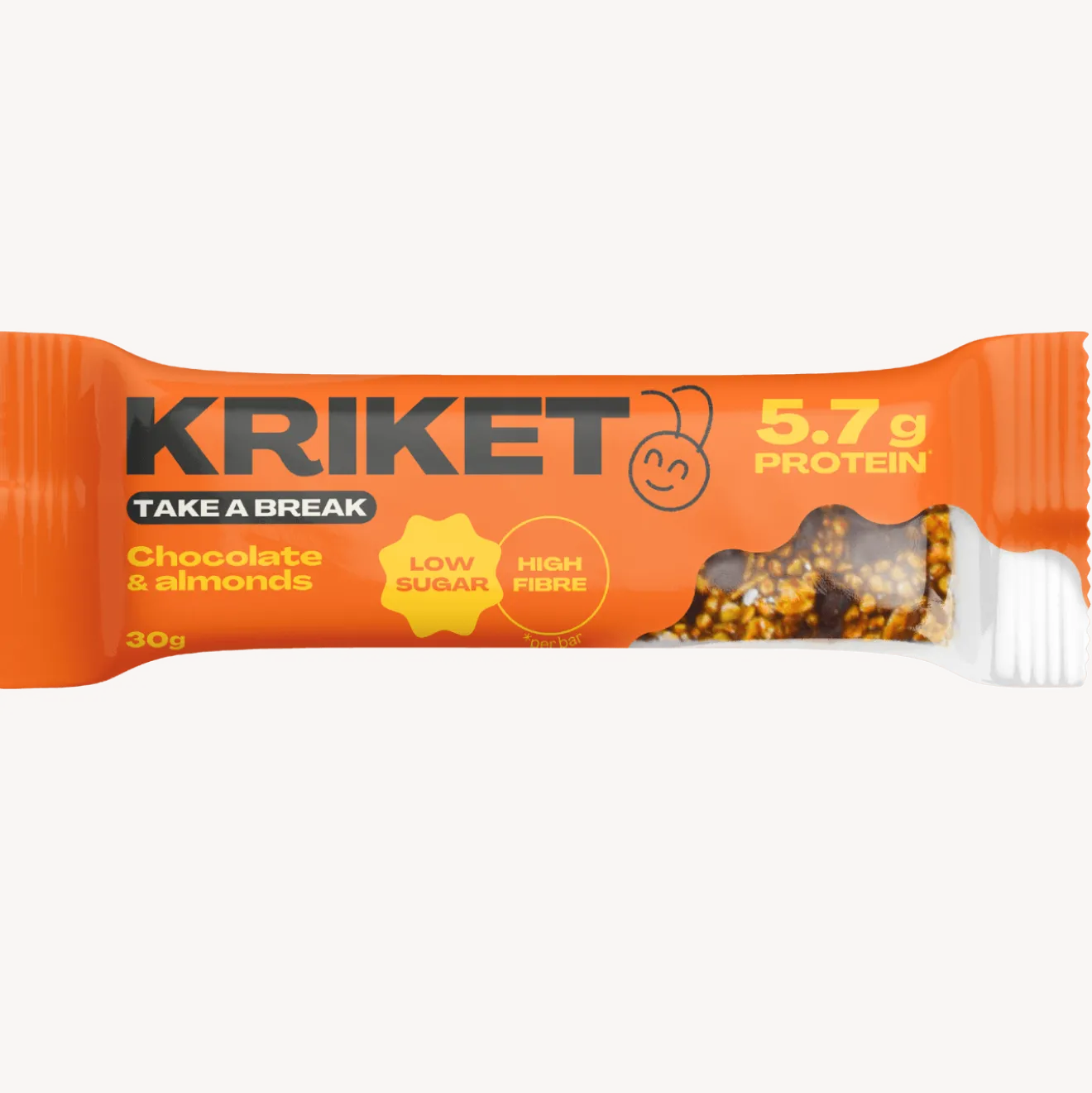 Barre Muesli Amandes & Chocolat aux Protéines de Grillon