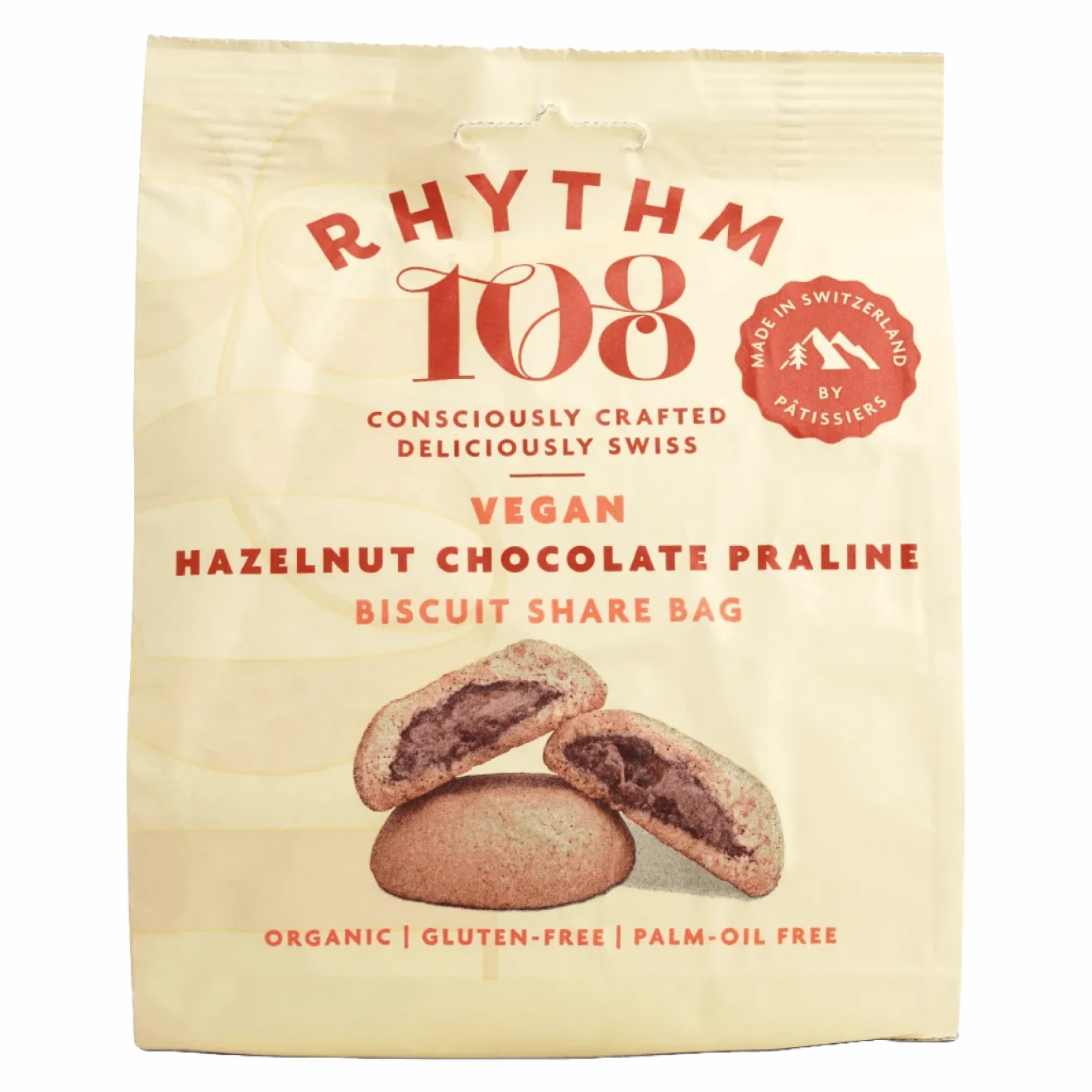 Biscuit Croquant Fourré Chocolat Noisette Vegan Sans Gluten Bio