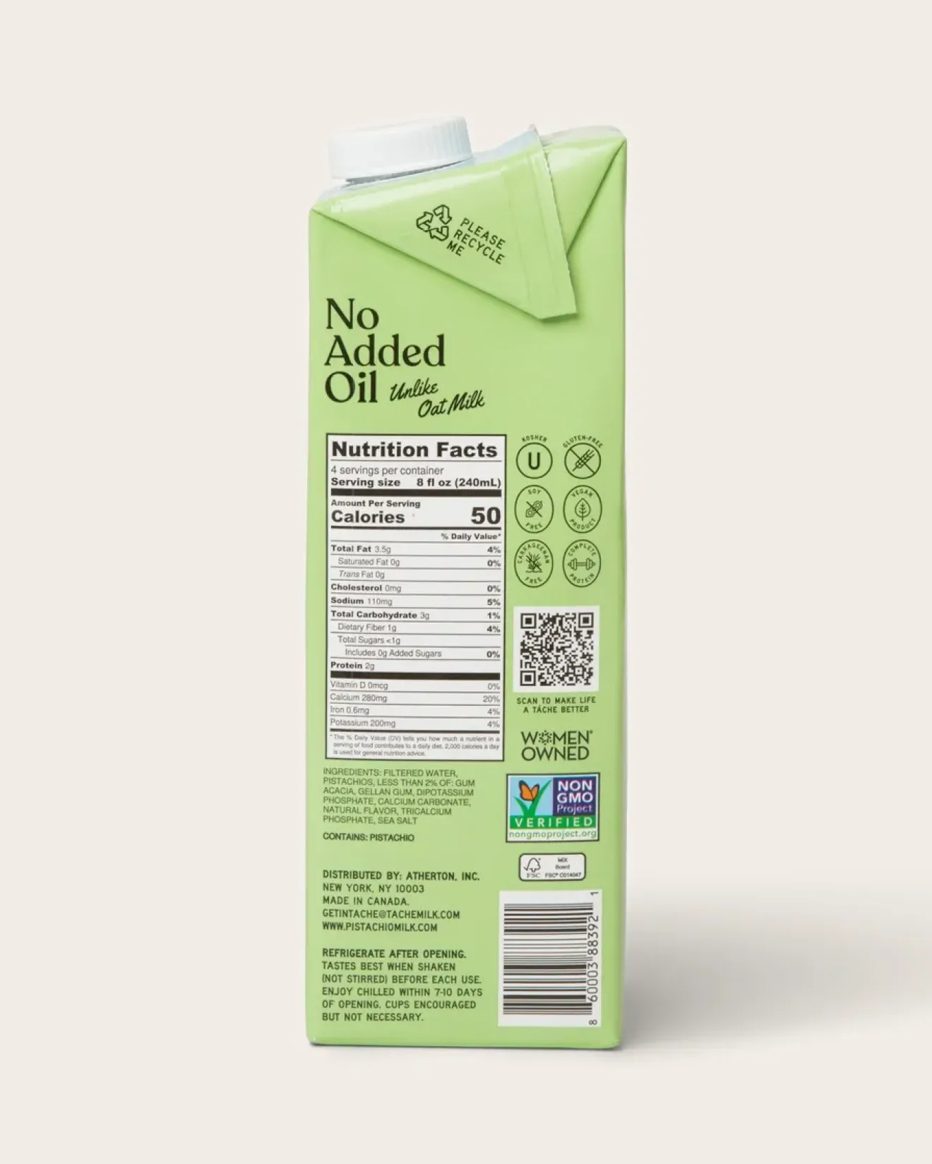 Boisson Pistache Barista Non Sucré