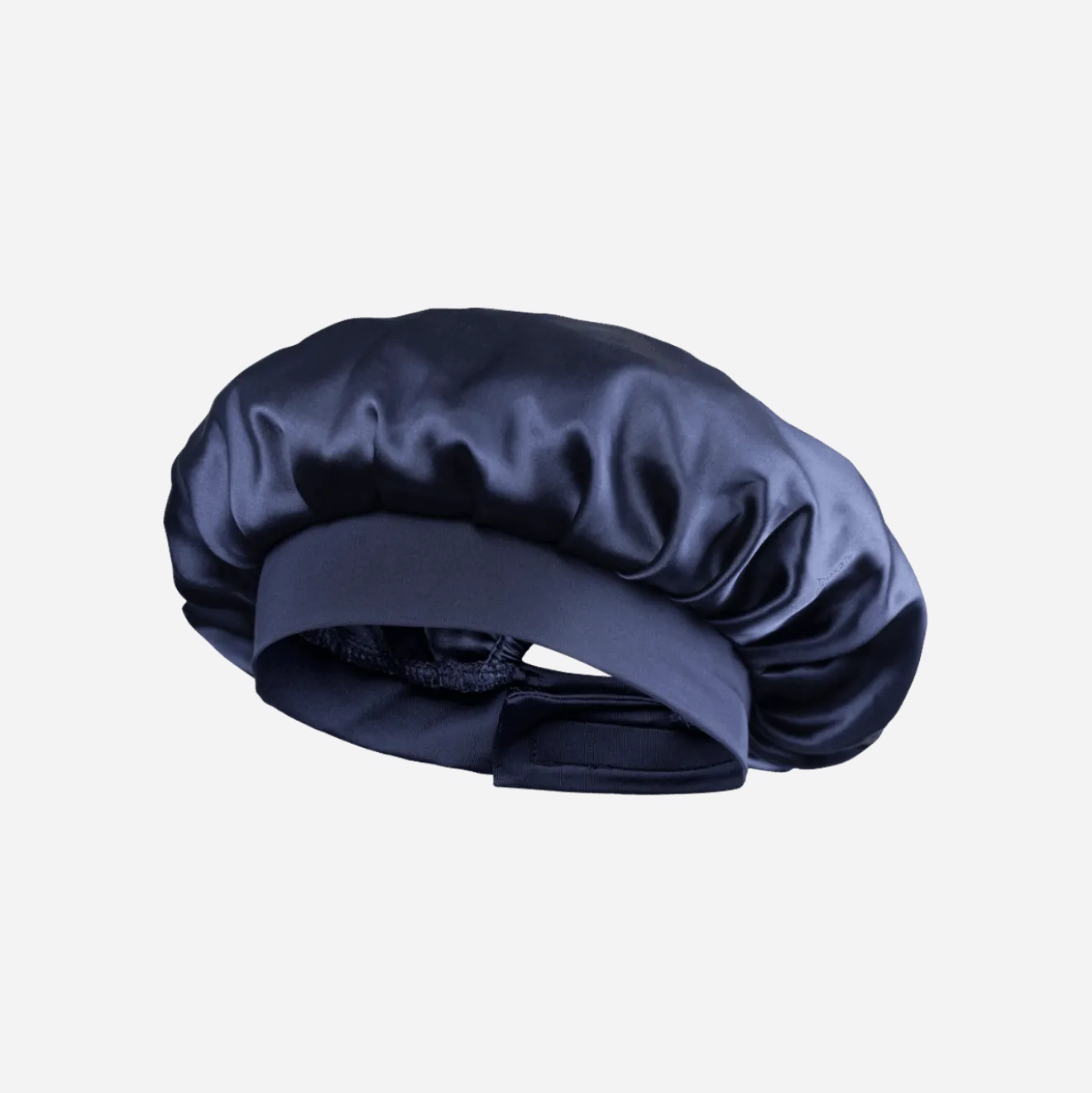 Bonnet Cheveux Pure Soie Bleu Nuit Bio