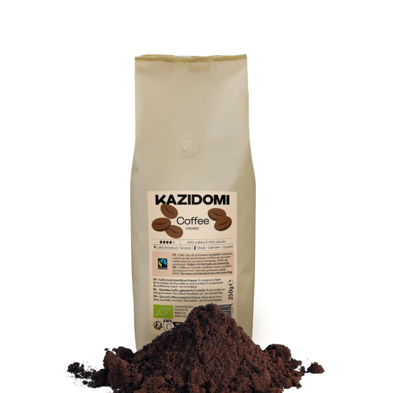 Café Corsé Moulu Fairtrade Amérique latine & Tanzanie Bio