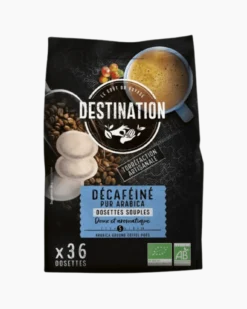 Café décaféiné dosettes souples Bio