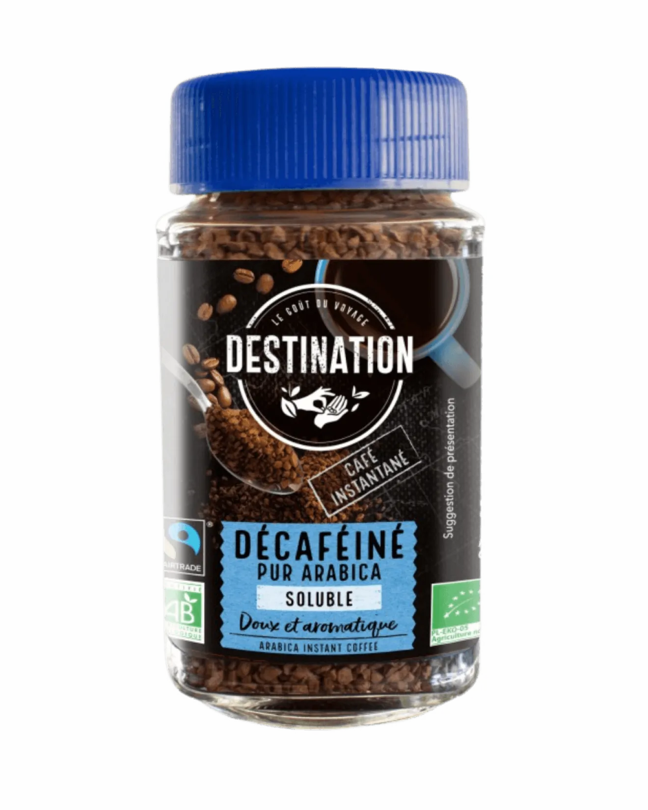Café instantané lyophilisé décaféiné Bio