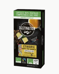 Café moka capsule compostable éthiopie Bio