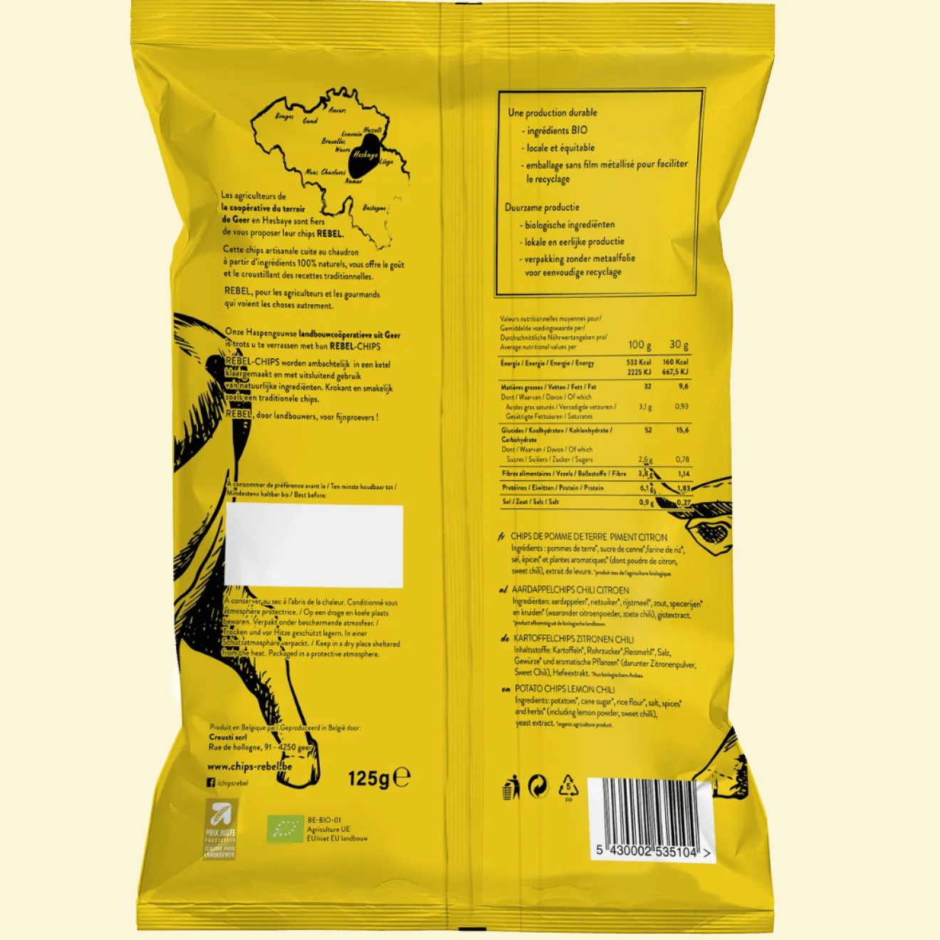 Chips Piment Citron Bio