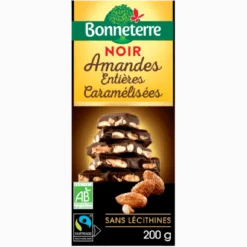 Chocolat Noir Amandes Caramélisées Bio