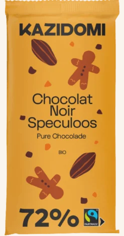 Chocolat Noir 72% Speculoos Bio