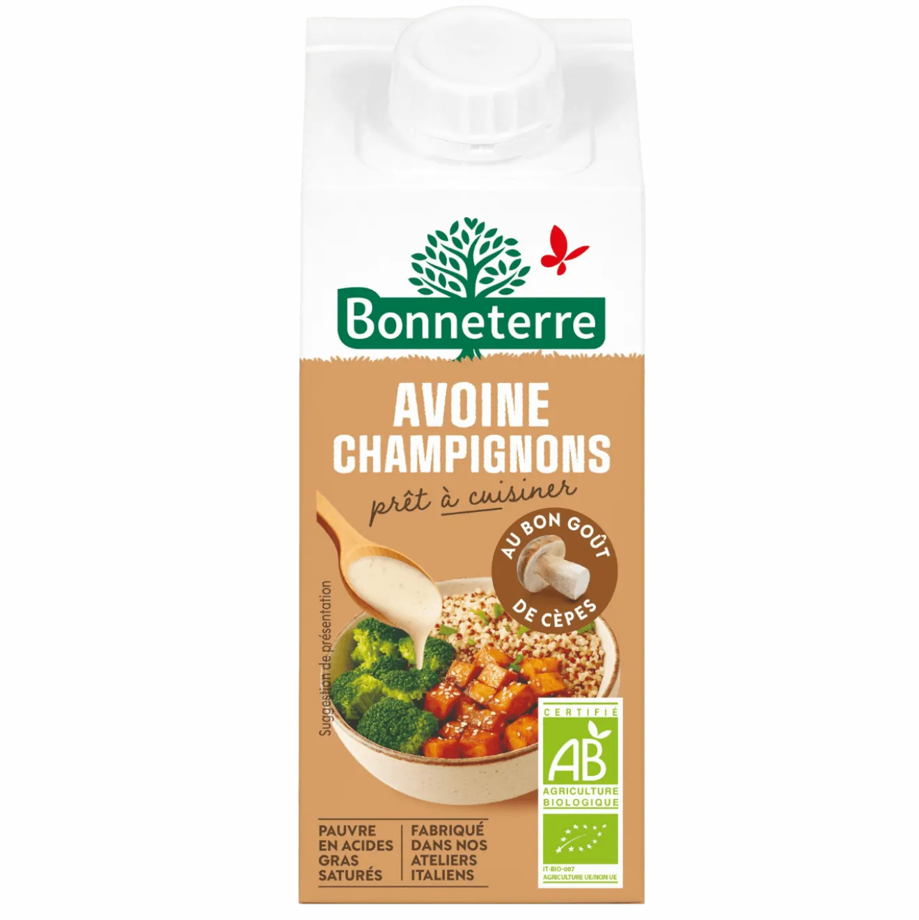 Crème Culinaire Avoine & Cèpes Bio
