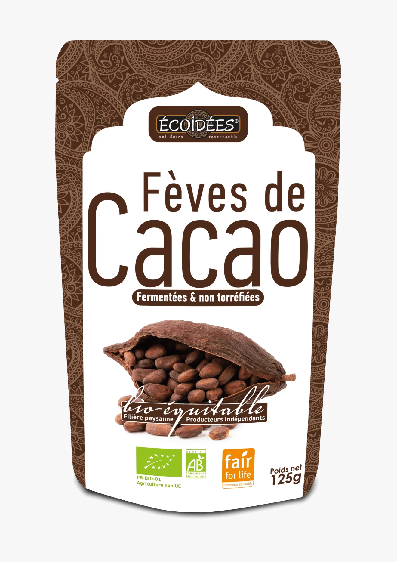 Fèves Cacao Crues Entières Bio
