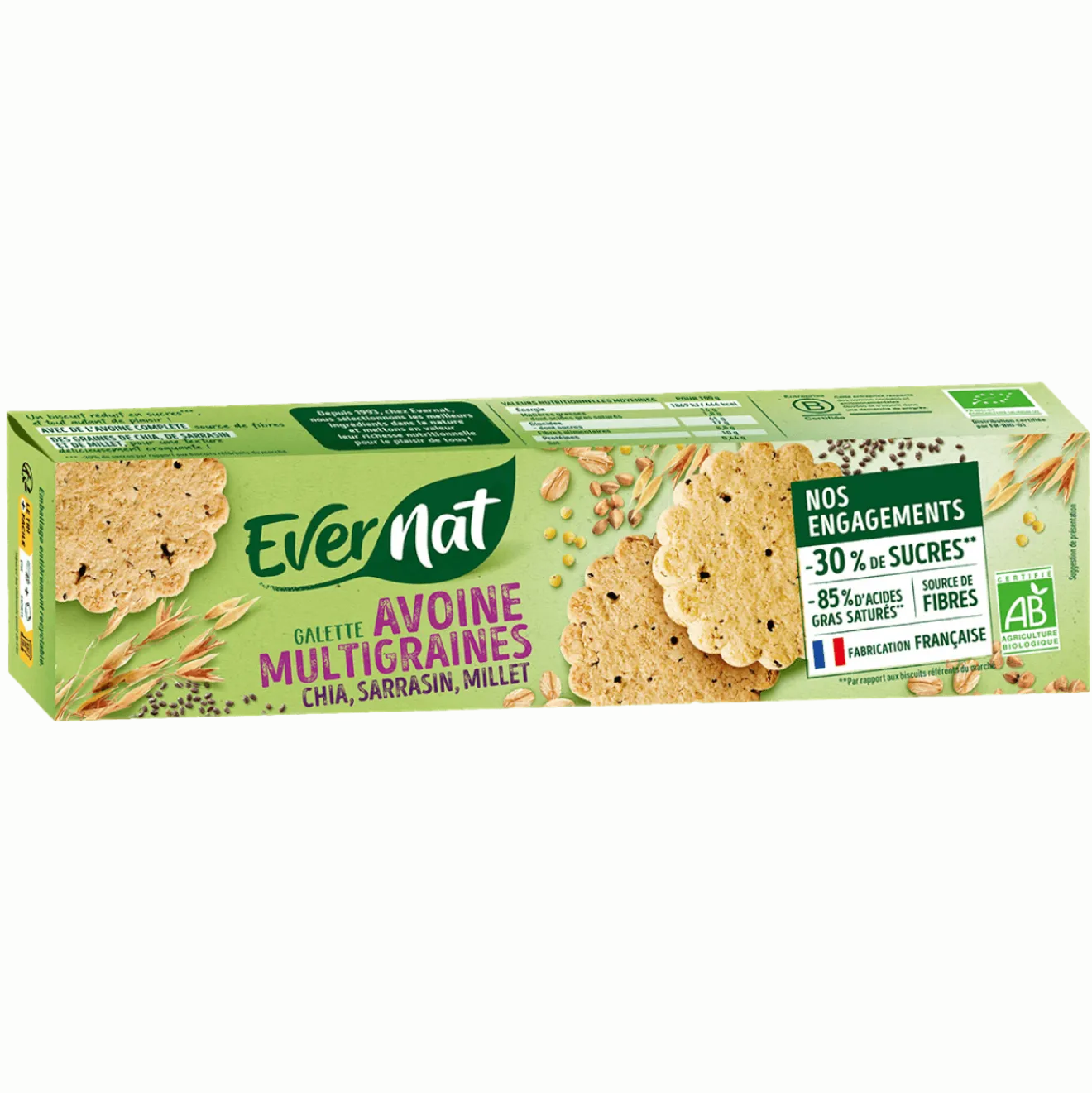 Galette avoine multigraines Bio