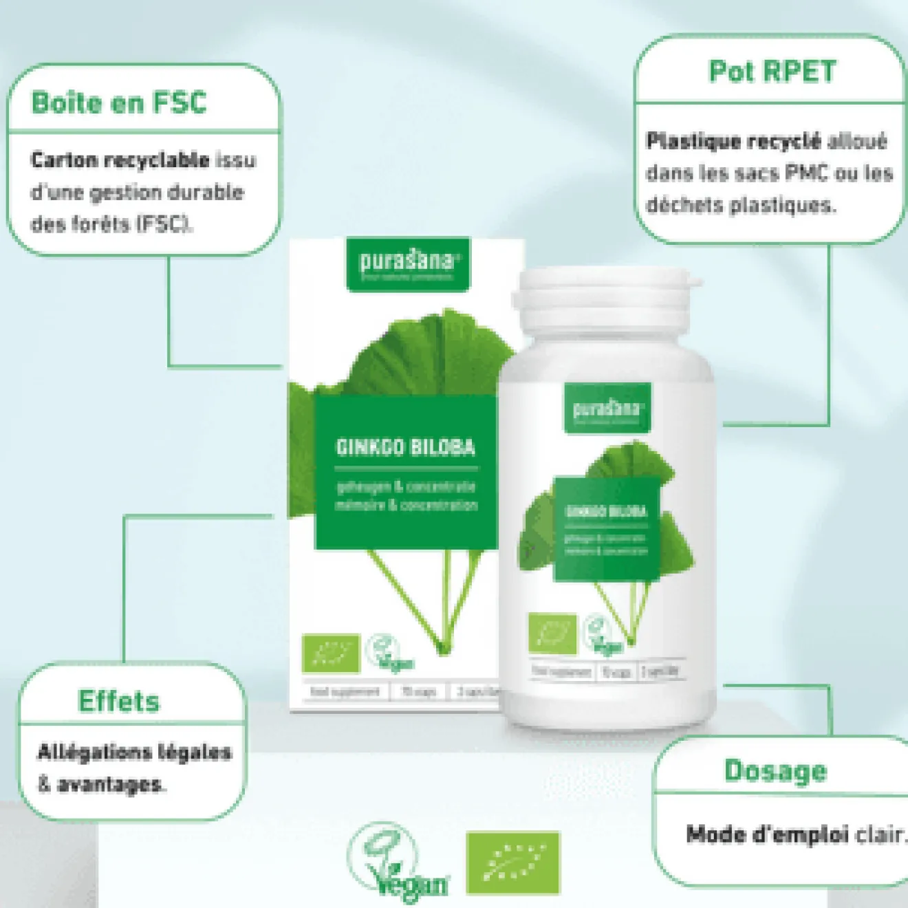 Ginkgo biloba vegan Bio