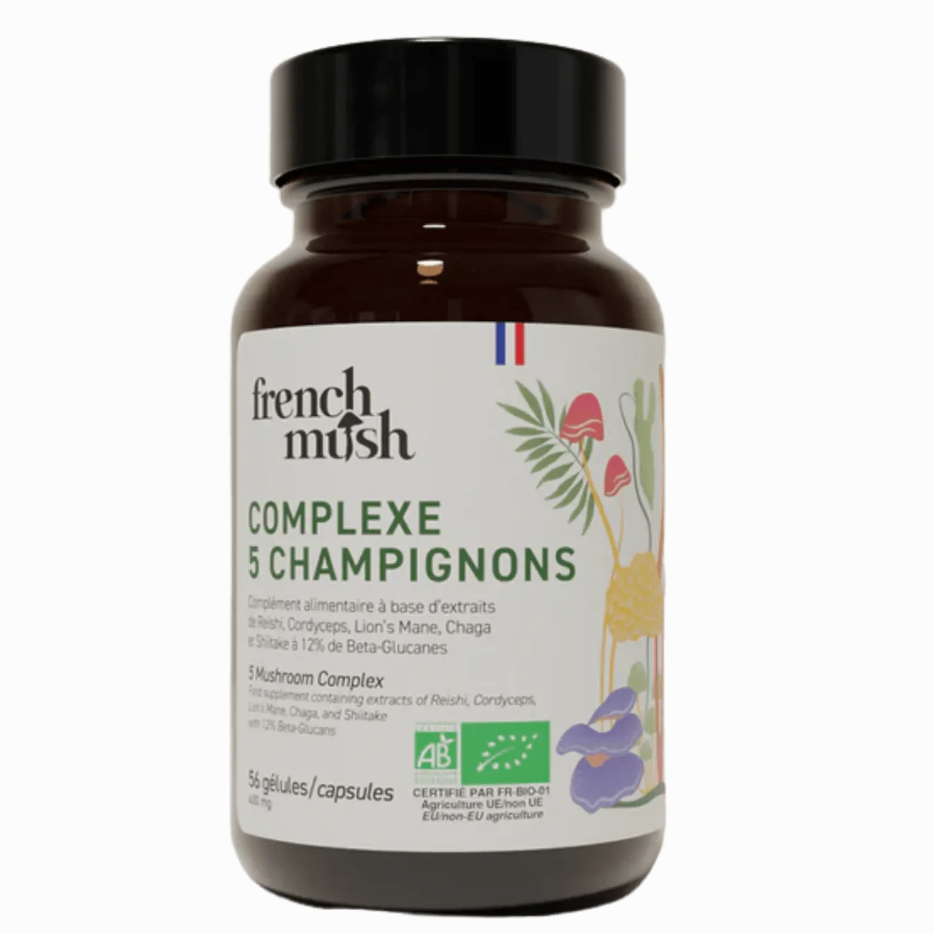 Gélules aux 5 Champignons Adaptogènes Bio