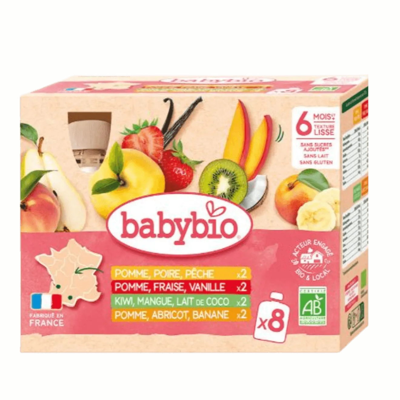 Gourdes Fruits Multi-parfums dès 6 mois