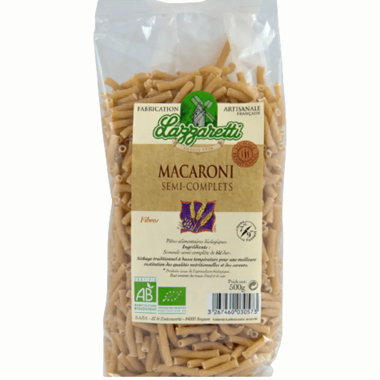Macaroni Semi Complet Bio