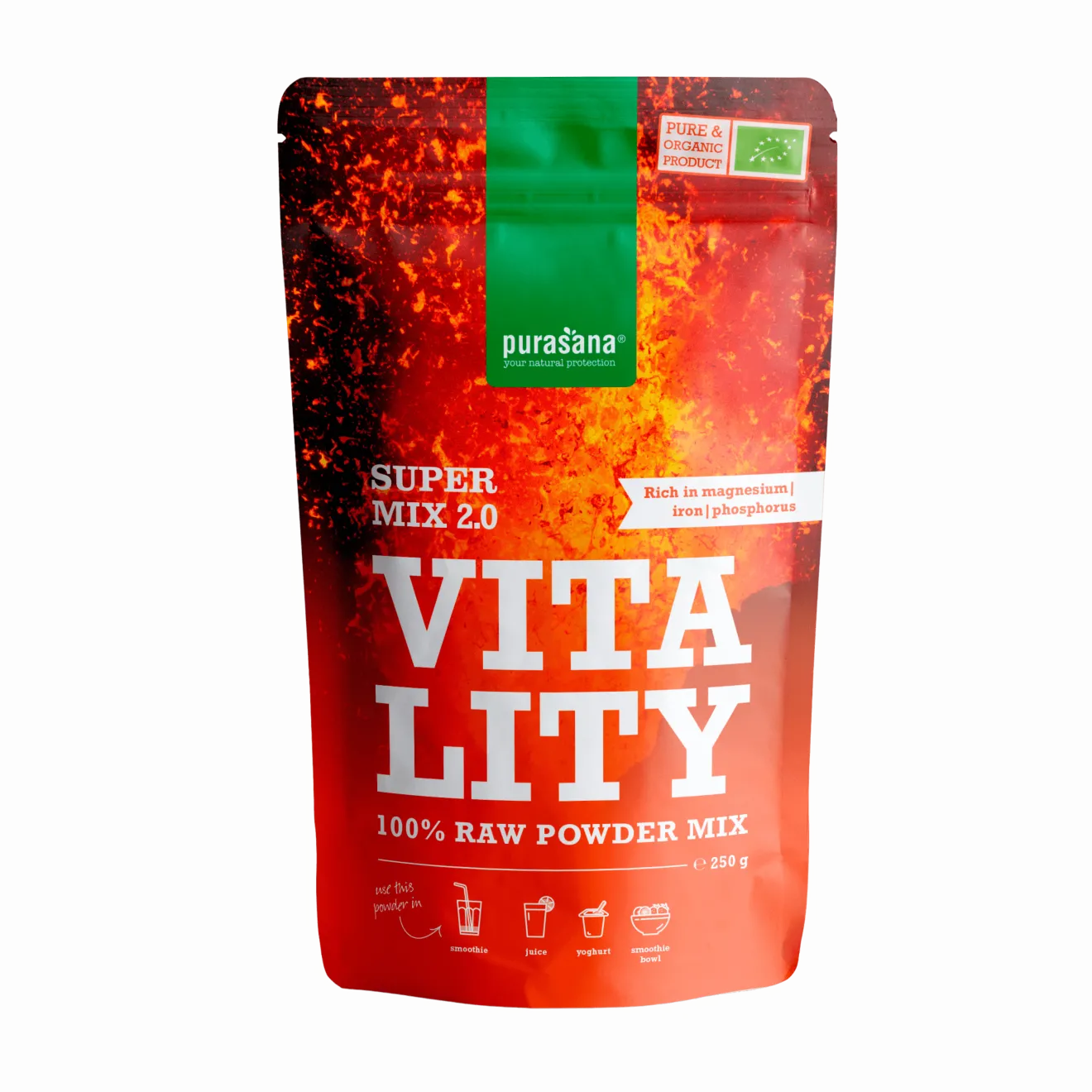 Mix Vitalité (maca, lucuma, cacao, herbe blé, spiruline, guarana, açaï) Bio