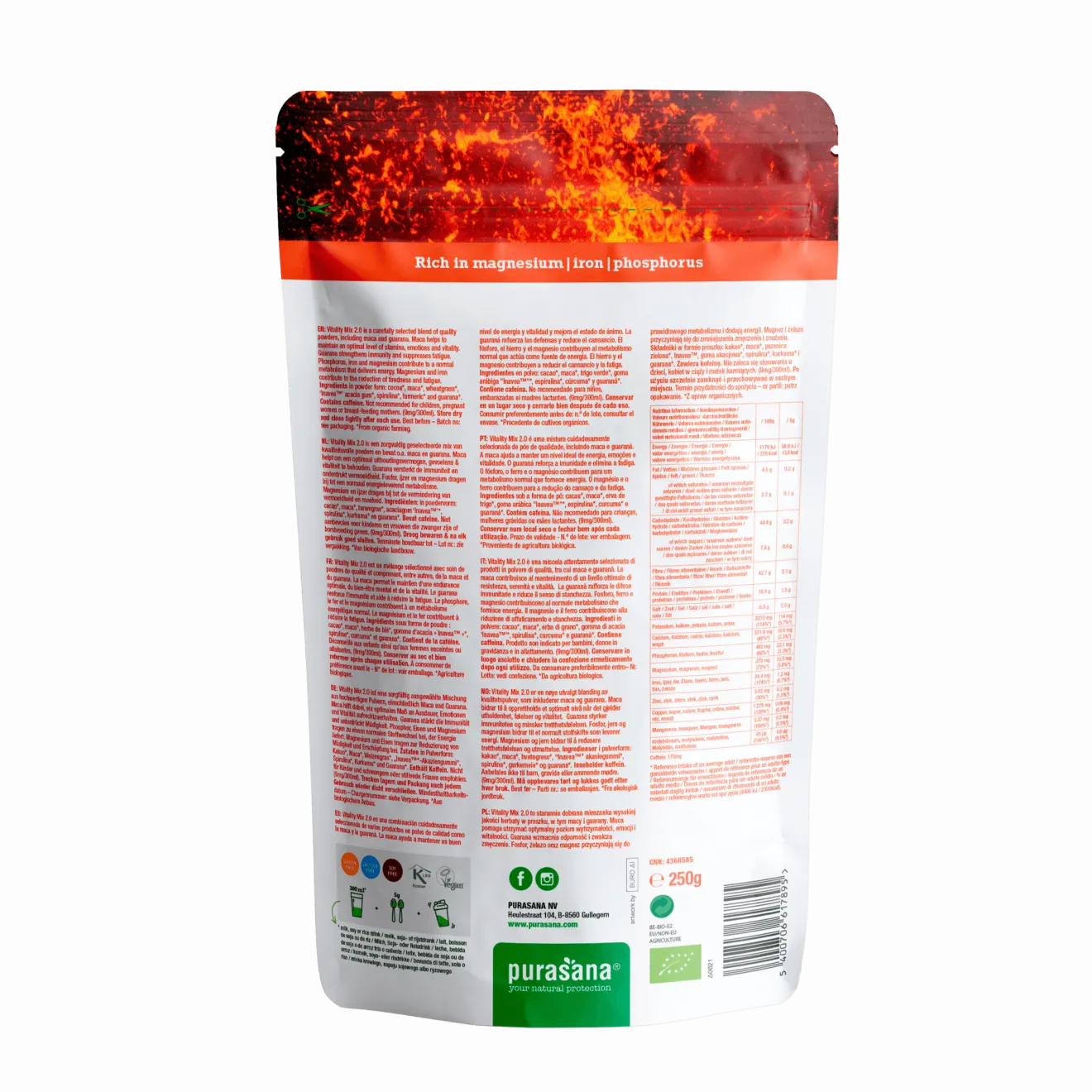 Mix Vitalité (maca, lucuma, cacao, herbe blé, spiruline, guarana, açaï) Bio