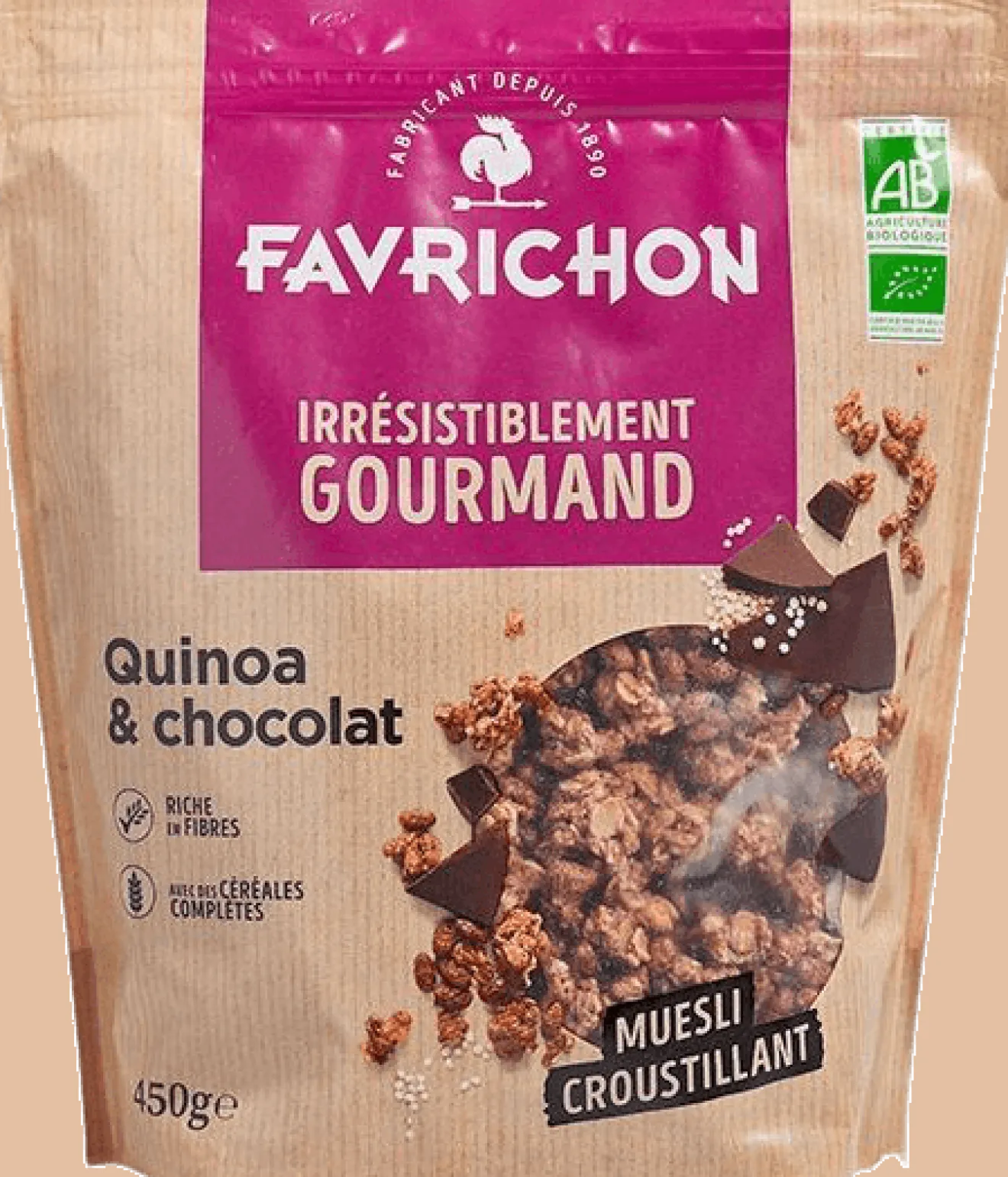 Muesli Croustillant Quinoa Chocolat Bio