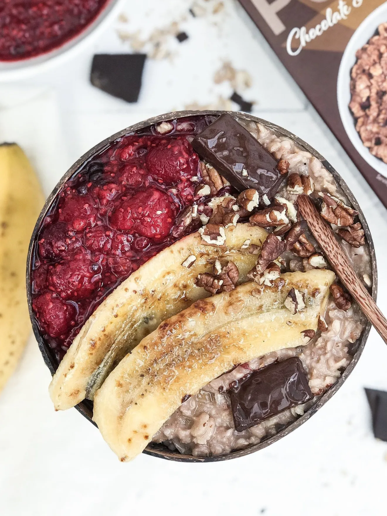 Porridge Banane Chocolat Sans Gluten Bio