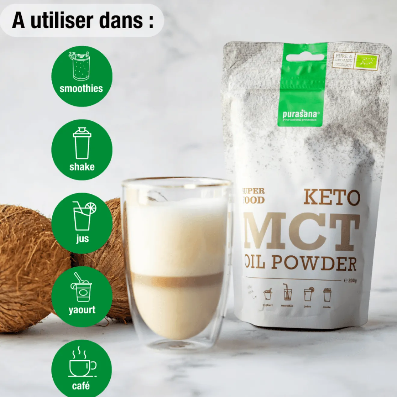 Poudre Keto MCT Oil Bio