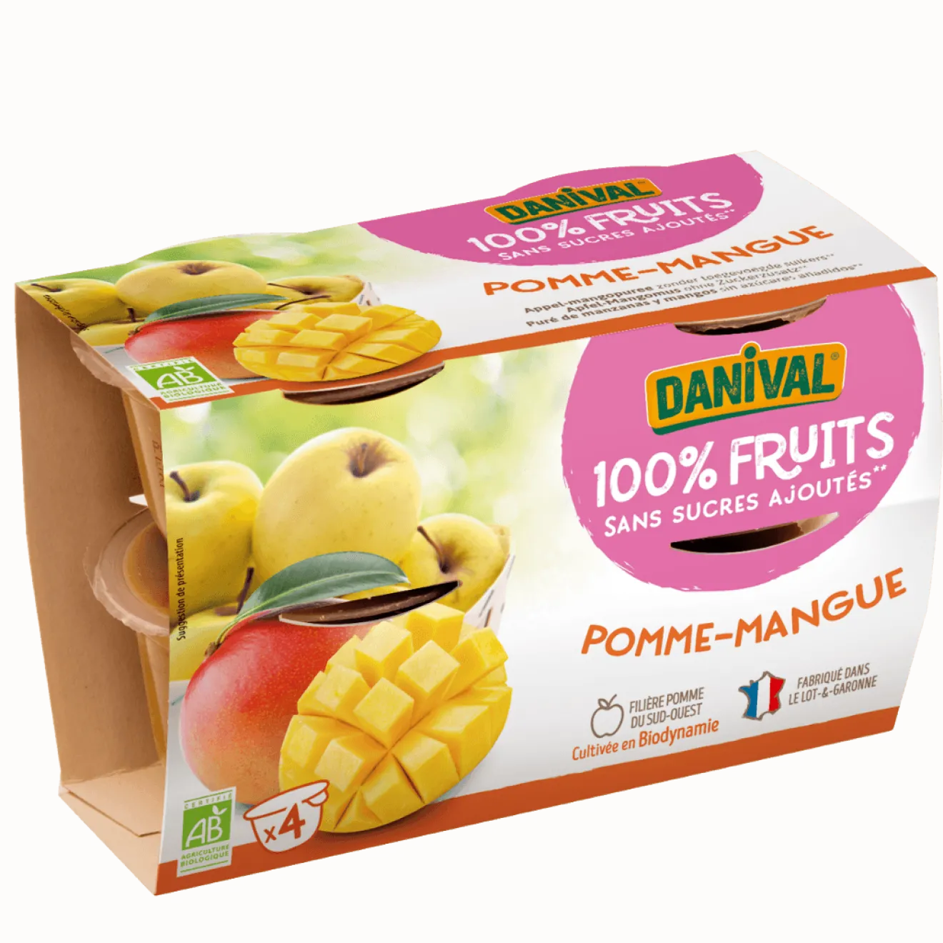 Purée Pomme Mangue Bio