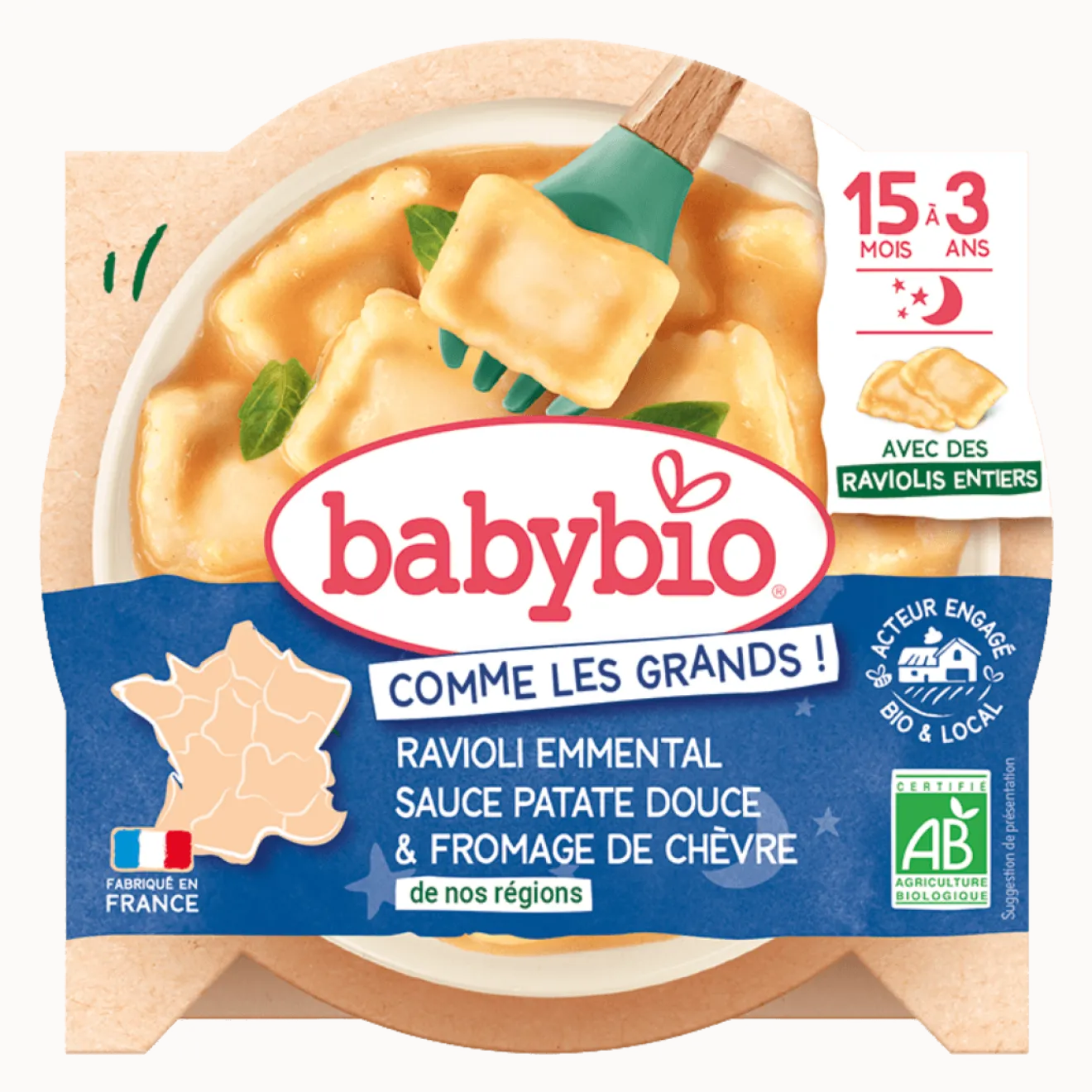 Ravioli Patate Douce Chèvre dès 15 mois