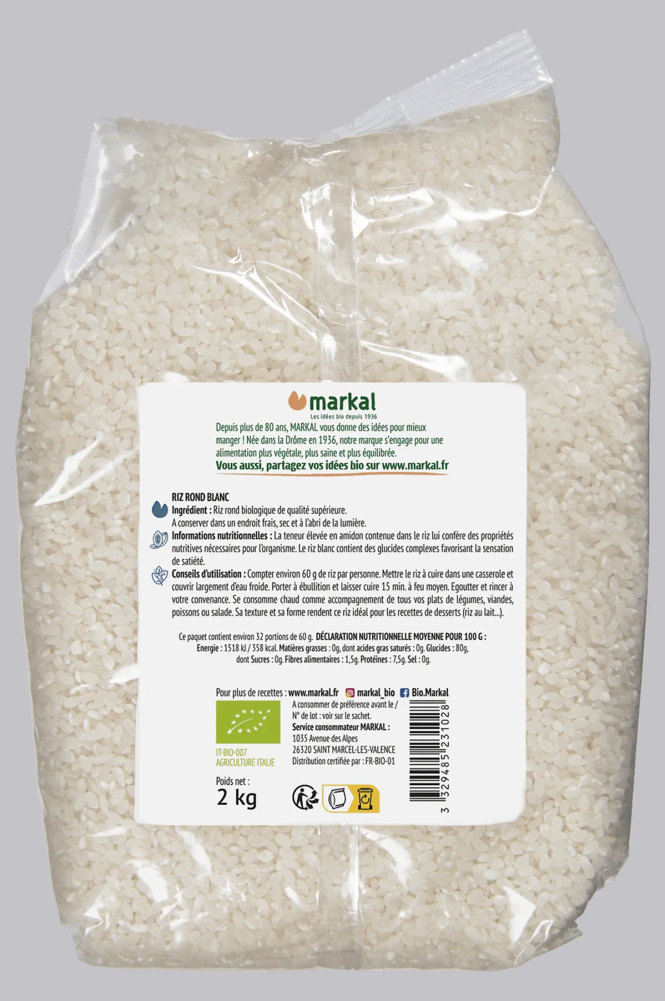 Riz Rond Blanc Bio