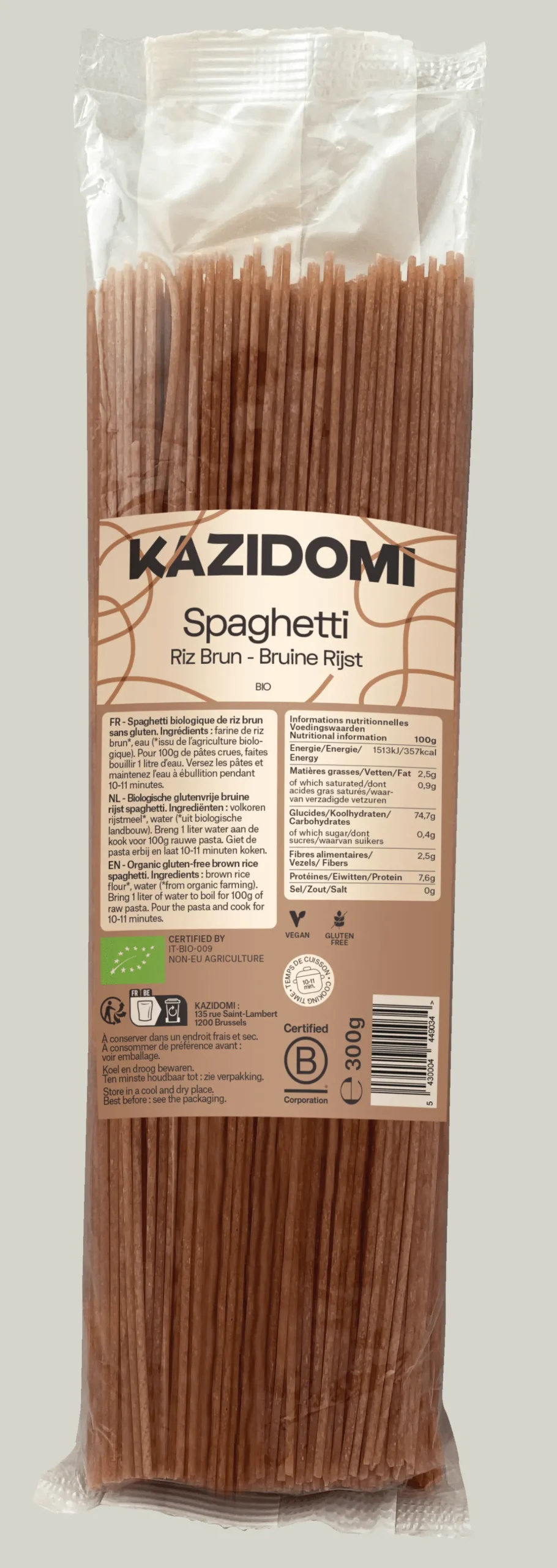Spaghetti riz brun Bio