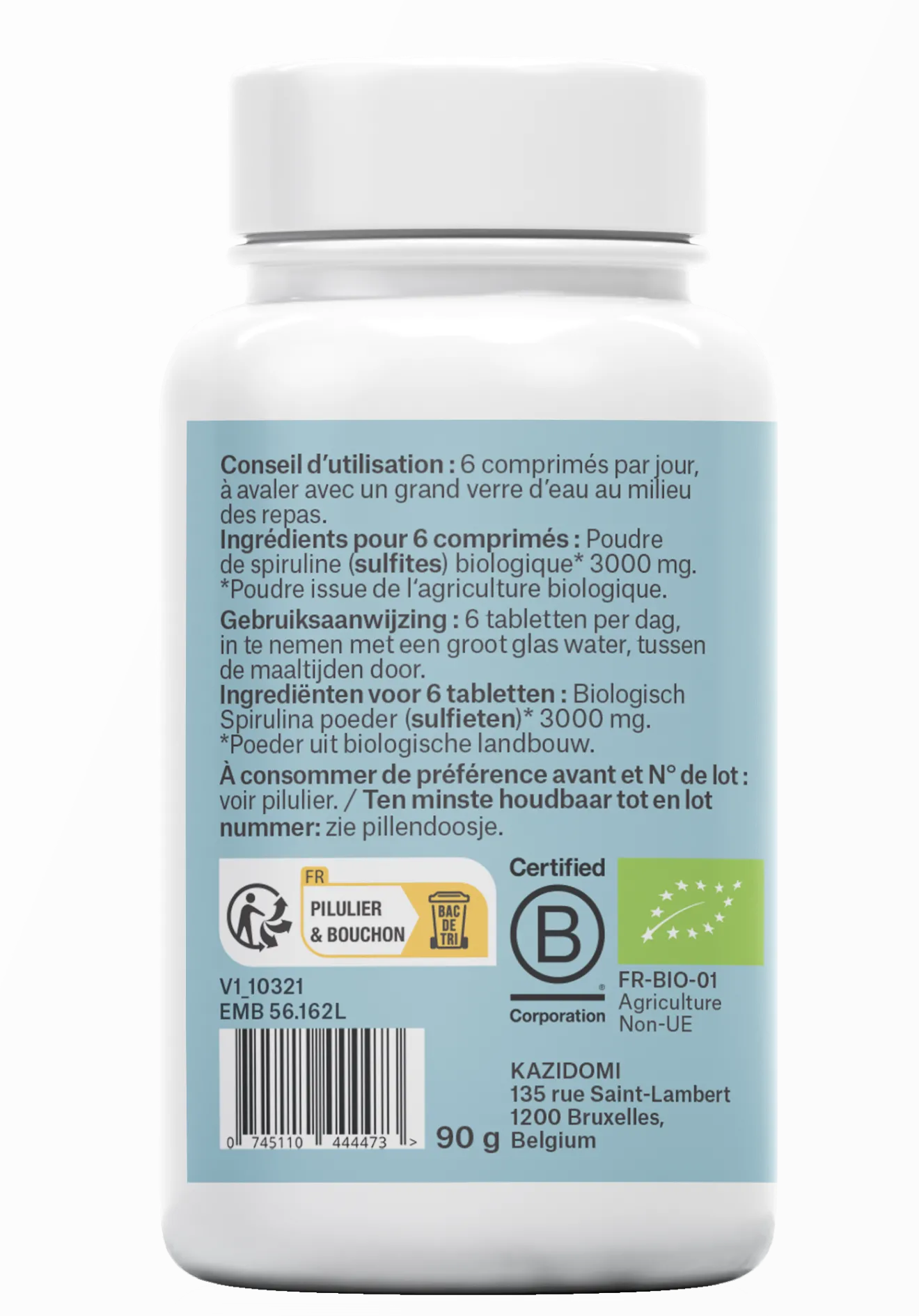 Spiruline 500µg Bio
