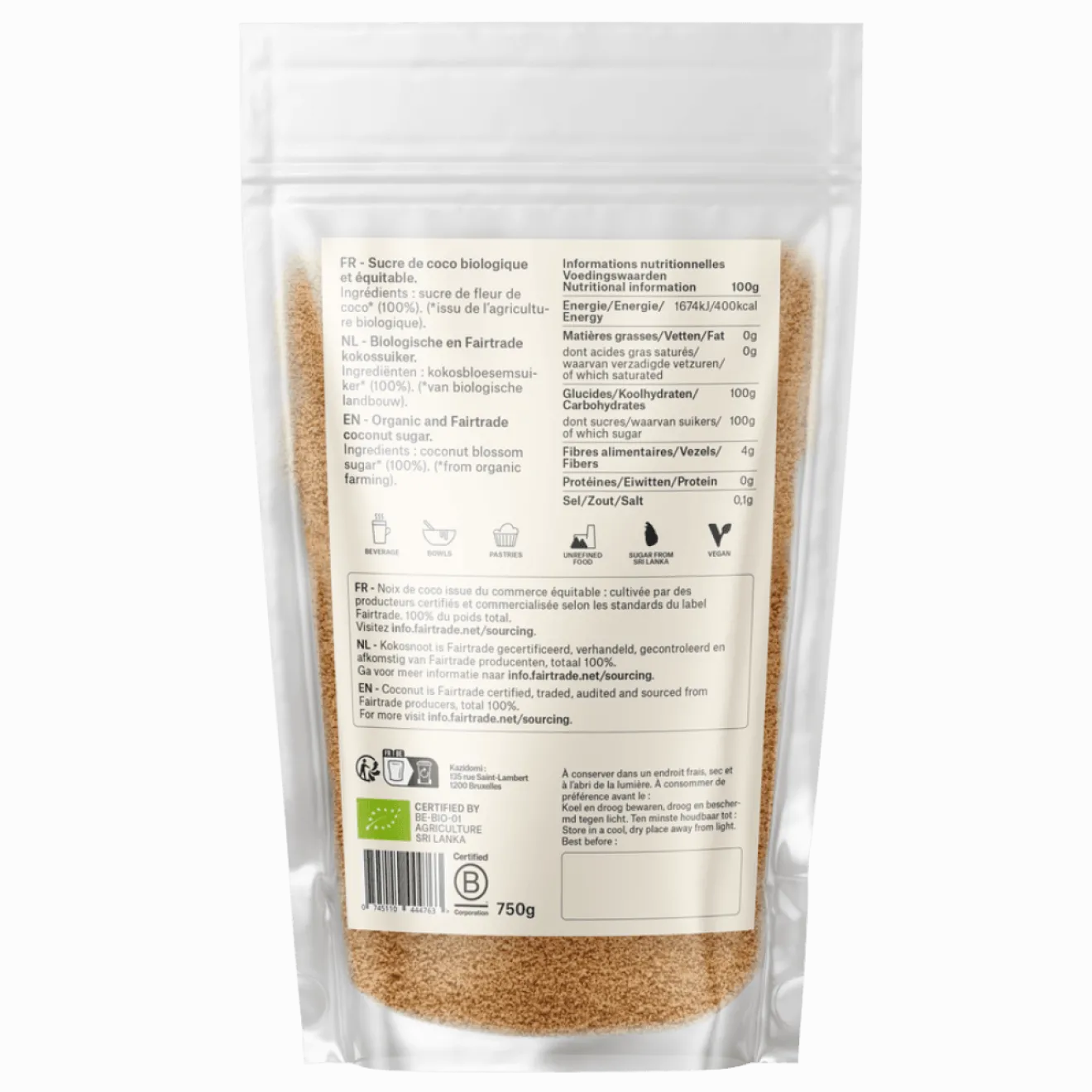 Sucre de Coco Fairtrade Bio