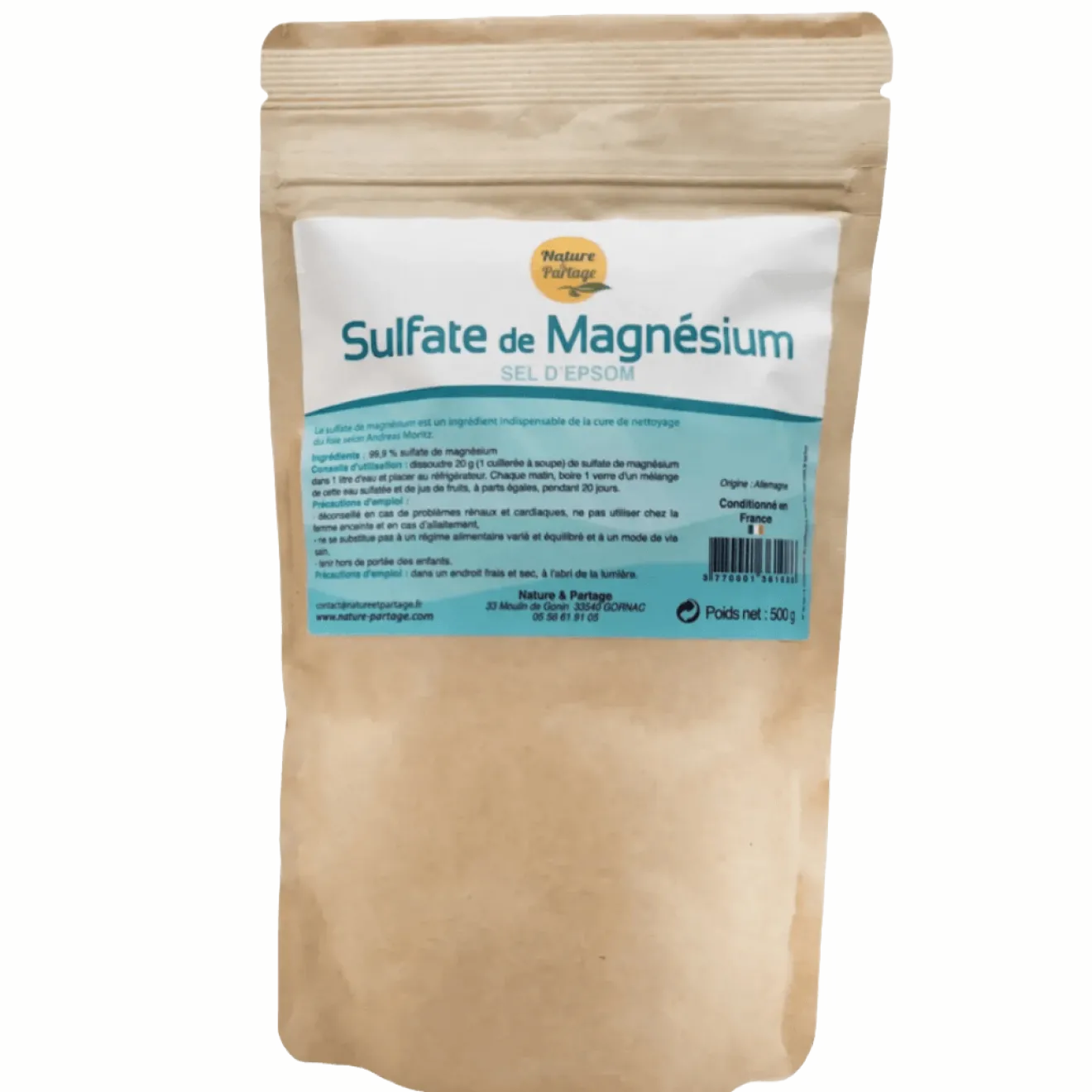 Sulfate de Magnésium (Sel d'Epsom)