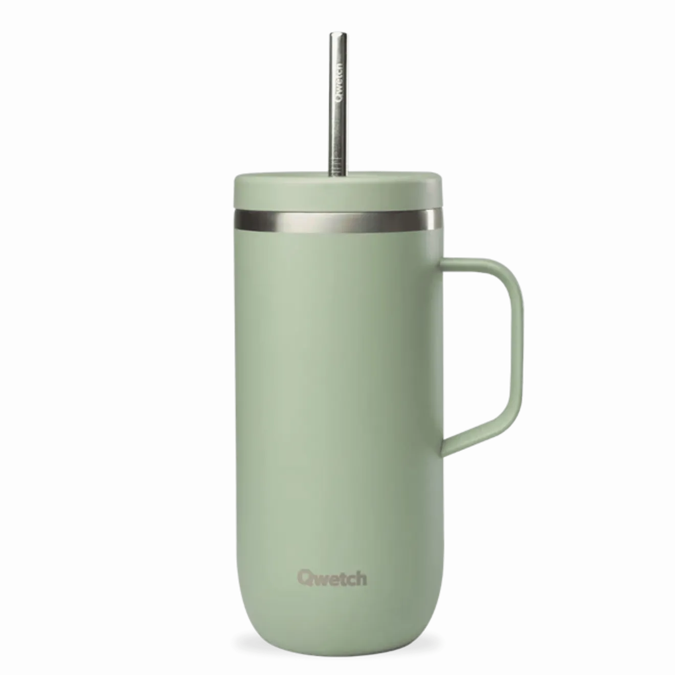 Tasse Isotherme Inox Anse Vert Tilleul