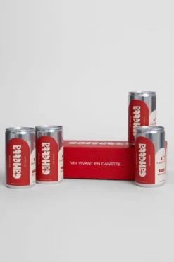 Vin rouge naturel en canette